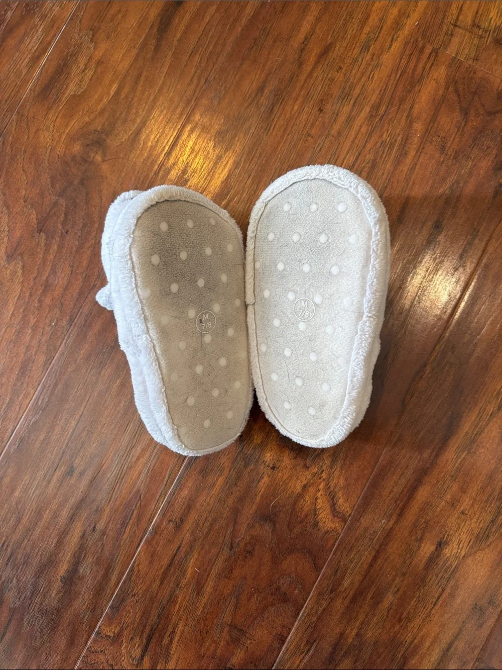 Target White Plush Dog Slippers for Kids
